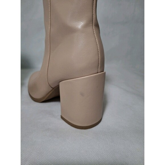 A New Day Janelle Ankle Boots Block Heels Women's 7.5 Beige Nude - Picture 10 of 10